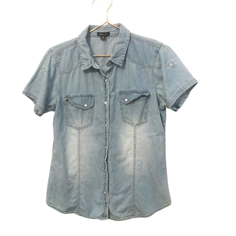New Look Pearl Snap Rodeo Cowgirl Top - Size Medium